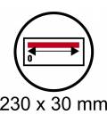 Medidas de ranura de carta 230x30 mm