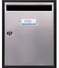 Buzón Btv Teide 15828, cuerpo en acero negro y puerta en acero Inox Mate (calidad AISI 304). Apto para el interior. 