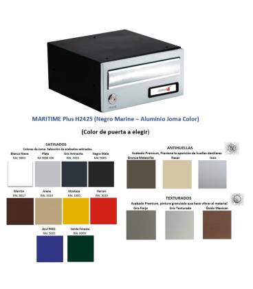 Buzón Joma, Maritime Plus H2425 - 82509 (Marine Negro 9005 - Aluminio Joma Color) (Color a elegir)