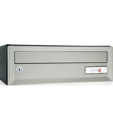 Buzón Artico Push H370-03600- Con cuerpo en acero electrocincado Negro y puerta en acero electrocincado Pintura Inox