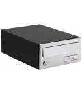 Buzón Joma, Ocean EVO H2425-82570, cuerpo negro de aluminio y puerta en Aluminio Anodizado, apto para el exterior e interior.