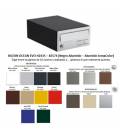 Buzón Joma, Ocean EVO H2435-82574, cuerpo negro de aluminio y puerta en Aluminio JomaColor, apto para el exterior e interior.