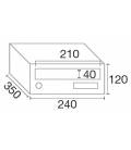Dimensiones de buzones Joma, Ocean EVO H2435- 240 base x 120 altura x 350 fondo