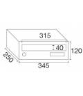 Dimensiones de buzones Joma, Ocean EVO H3425- 345 base x 120 altura x 250 fondo