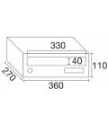 Dimensión de buzones Joma, Ocean DC 360, medidas mm: 360base x 110 alto x 270 fondo