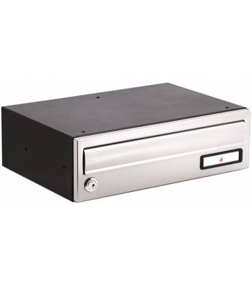Buzón Joma, Kompact EVO H360 - 81460, cuerpo color Negro y puerta color Plata) apto para el exterior.