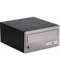 Buzón Joma Horizon h2425- 82630- cuerpo de acero electrocincado negro y puerta de acero electrocincado Plata.