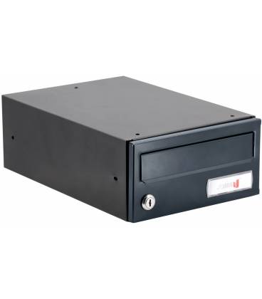 buzón Joma, Horizon H2435 - 82636 -en cuerpo de acero electrocincado Negro y puerta en acero electrocincado Antracita
