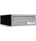 Buzón Joma, Kompact H270 - 81050, cuerpo de acero electrocincado Negro y puerta en acero electrocincado color Plata.
