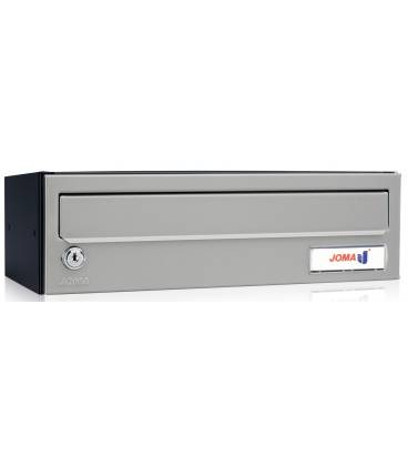 Buzón kompact h360 - 81005- cuerpo y puerta en acero electrocincado, color Negro/ Plata.