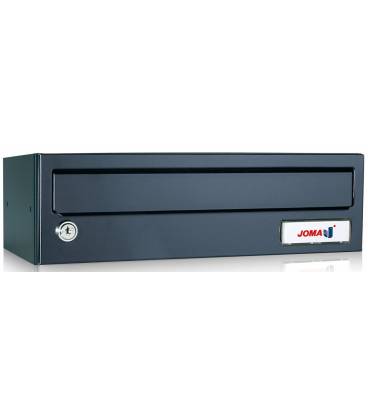 Buzón Kompact H360 - 81026- cuerpo en acero electrocincado Negro y puerta en acero electrocincado Antracita.