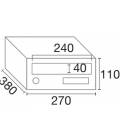 Medidas de Buzones Kompact H270, en mm: 270 base x 110 altura x 380 fondo