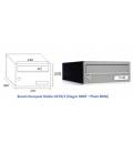 Buzón Kompact H270/2 - 81310- cuerpo en acero electrocincado Negro y puerta en acero electrocincado Plata