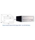 Buzón Kompact H270/2 -81307- Cuerpo de acero electrocincado negro y puerta en acero electrocincado Inox Mate AISI 304