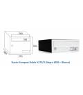 Buzón Kompact h270/3 -81352- Cuerpo de acero electrocincado Negro y Puerta en acero electrocincado Blanco.