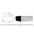 Buzón Kompact H270/3 - 81350- Cuerpo en acero electrocincado Negro y puerta en acero electrocincado Pintura Inox