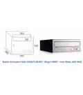 Buzón Kompact H270/3 - 81357 - cuerpo en acero electrocincado Negro y puerta enacero electrocincado Inox Mate AISI 304
