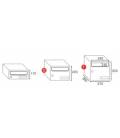 3 alturas disponibles de Buzones Kompact H270. Standard, Doble altura y Triple altura 