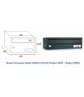 Buzón Kompact H360/2- 81235- (Doble altura). Cuerpo en acero electrocincado Negro y puerta en acero electrocincado Negro