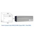 Buzón Kompact H360/3 - 81388- Con cuerpo en acero electrocincado Negro y puerta en acero electrocincado Plata
