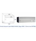 Buzón Kompact H360/3 -81380. Con cuerpo en acero electrocincado Negro y puerta en acero electrocincado Pintura Inox