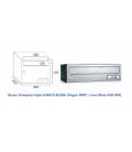 Buzón Kompact H360/3 -81386. Con cuerpo en acero electrocincado Negro y puerta en acero electrocincado Inox Mate AISI 304