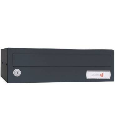 Buzón Standard Kompact Push H360- 83159- en acero electrocincado Negro y puerta en acero electrocincado Antracita