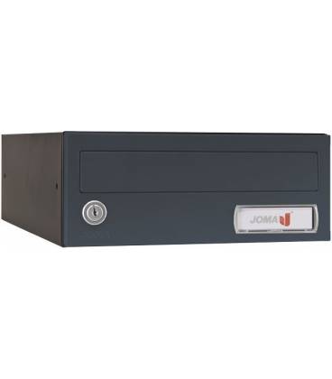 Buzón Kompact Push H270- 83109- Cuerpo en acero electrocincado Negro y puerta en acero electrocincado Antracita