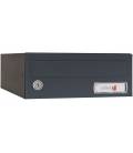 Buzón Kompact Push H270- 83109- Cuerpo en acero electrocincado Negro y puerta en acero electrocincado Antracita