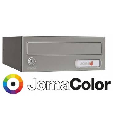 Buzón Kompact Push H270- 24644-con cuerpo en acero electrocincado negro y puerta en acero electrocincado Pintura Inox