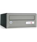 Buzón Joma, Artico Push H275- 03636- con cuerpo en acero electrocincado Negro y puerta en acero electrocincado Plata