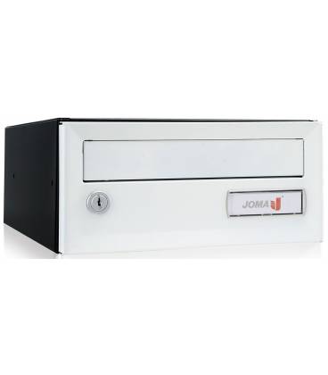 Buzón Joma, Artico Push H275-03627- Con cuerpo en acero electrocincado Negro y puerta en acero electrocincado Blanco