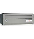 Buzón Artico Push H370 -03611- Cuerpo en acero electrocincado negro y puerta de acero electrocincado Plata