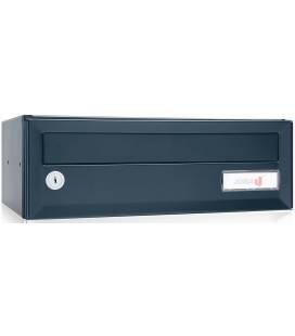Buzón Artico Push H370 - 03612 - cuerpo en acero electrocincado Negro y puerta en acero electrocincado Antracita