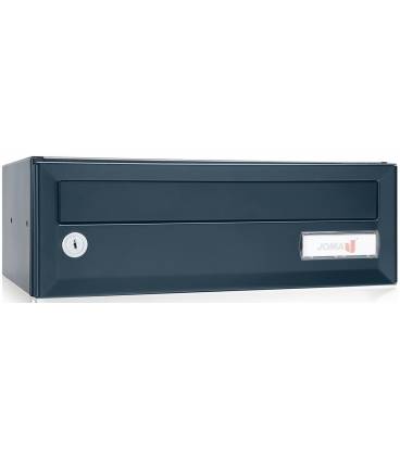 Buzón Artico Push H370 - 03612 - cuerpo en acero electrocincado Negro y puerta en acero electrocincado Antracita