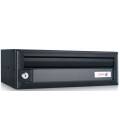 Buzón Joma, Stone Push -80126- Cuerpo en acero electrocincado Negro y Puerta en aluminio Negro