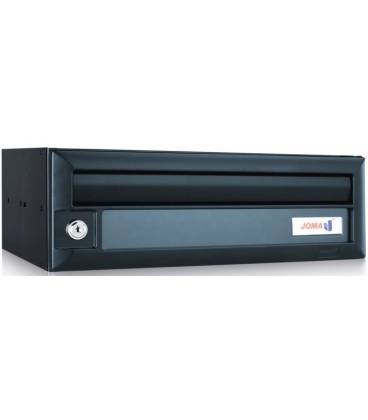 Buzón de Joma, Stone Push- 80129- cuerpo en acero electrocincado Negro y puerta en aluminio Antracita