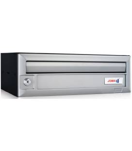 Buzón Joma, Stone Push -80116- Cuerpo en acero electrocincado Negro y puerta en aluminio Pintura Inox