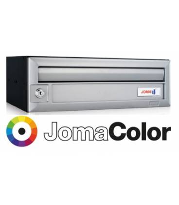 Buzón Joma, Stone Push- 80118- cuerpo en acero electrocincado Negro y puerta en aluminio JomaColor. (Color a Elegir)