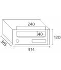 Dimensión de buzones Column H314, Joma