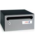 Buzón Hall 20- 03203- cuerpo de acero electrocincado negro y puerta en acero electrocincado plata