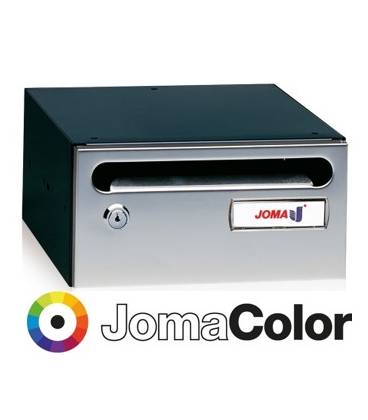 Buzón Hall 20 -03208- Con cuerpo en acero electrocincado Negro y puerta en acero electrocincado JomaColor (color a elegir)