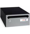 Buzón Hall 24- 03281- cuerpo de acero electrocincado negro y puerta en acero electrocincado Plata