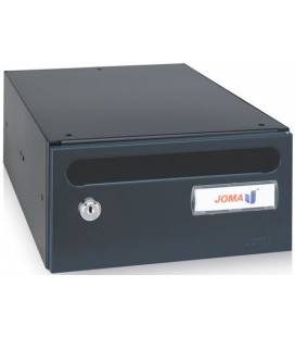 Buzón Hall 24- 03282- cuerpo de acero electrocincado negro y puerta en acero electrocincado Antracita