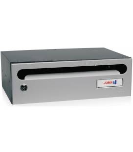 Buzón Hall 23- 03415- cuerpo de acero electrocincado negro y puerta en acero electrocincado Plata.