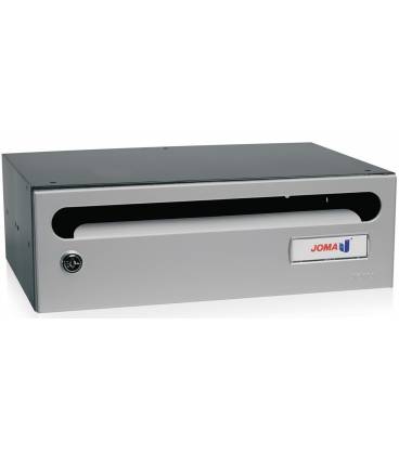 Buzón Hall 23- 03415- cuerpo de acero electrocincado negro y puerta en acero electrocincado Plata.