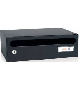 Buzón Hall 23- 03389- cuerpo de acero electrocincado negro y puerta en acero electrocincado Negro