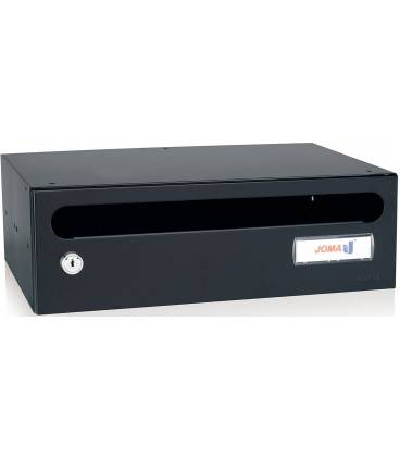 Buzón Hall 23- 03389- cuerpo de acero electrocincado negro y puerta en acero electrocincado Negro