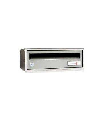 Buzón Joma, Indico h3425- 82307U- Cuerpo y puerta en acero electrocincado, todo Pintura Inox, antihuellas