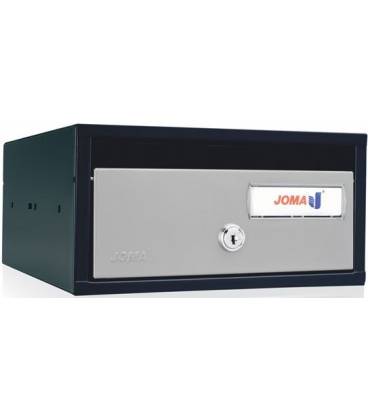 Buzón Joma, Lobby H2435- 82048U-cuerpo en acero electrocincado negro y puerta en acero electrocincado Plata